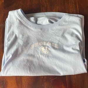 DIVIDED h&m light blue cropped tee size medium